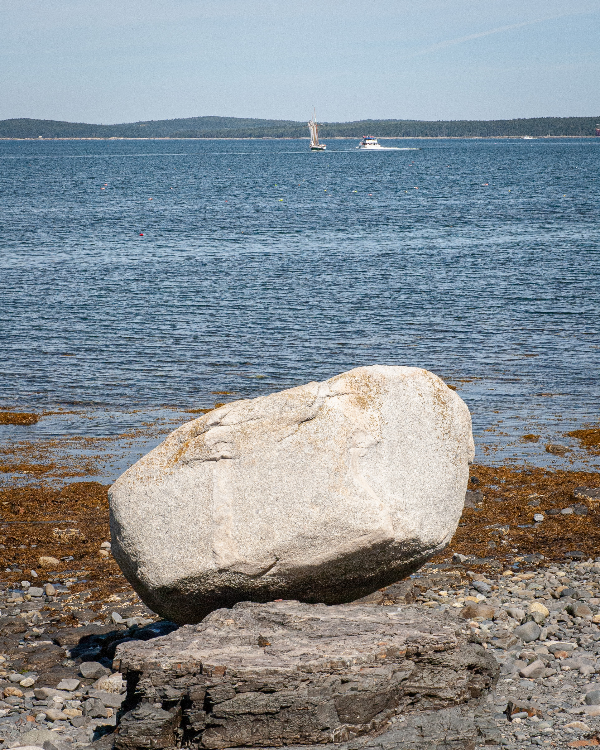 Boulder in Bar Harbor, ME