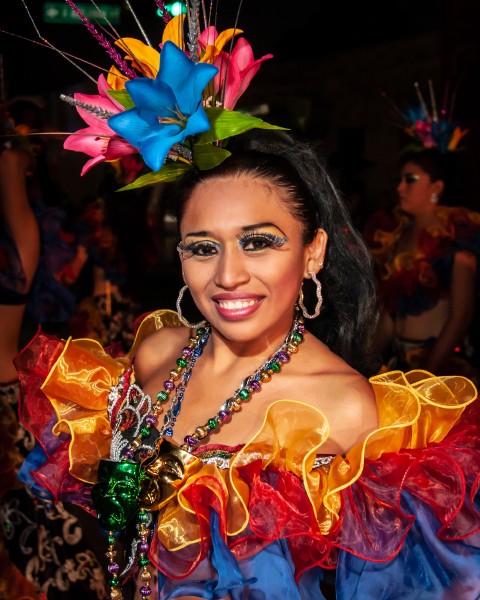 Lady in the Carnaval Parade, Cozumel, Mexico